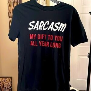 Great Shirt for You Know Who! Cotton Blend Size Medium. Black, White, Red EUC